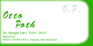 otto poth business card