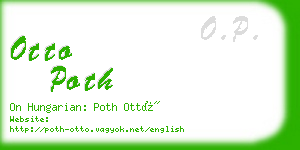 otto poth business card